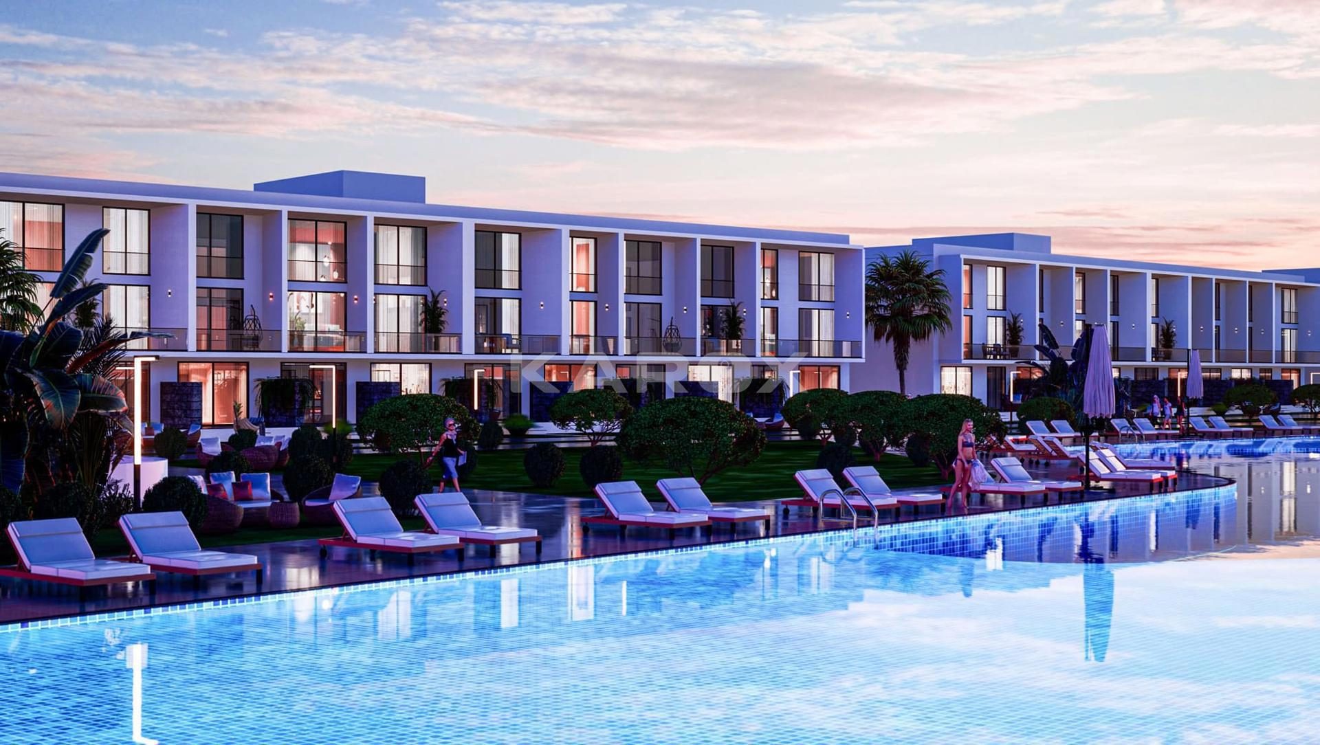 Courtyard Platinum – İskele, Kuzey Kıbrıs'ta Denize Yakın Tatil Köyü Tarzı Konut Yaşamı